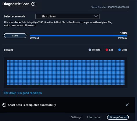 samsung magician diagnostic scan